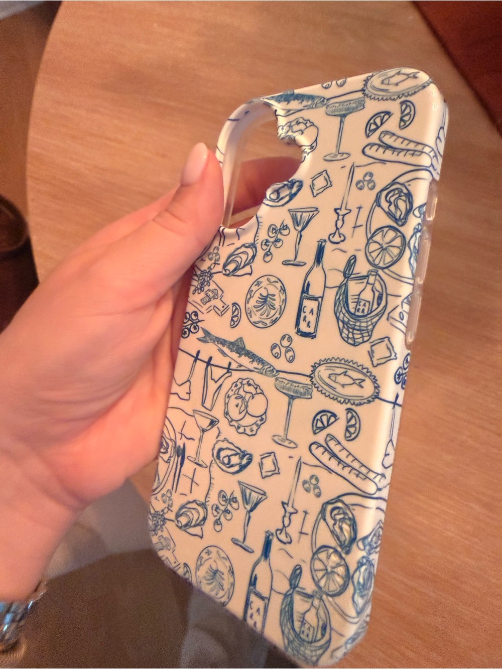 Casetify Blue on White Illustrated Doodle Phone Case- IPHONE 16 pro
